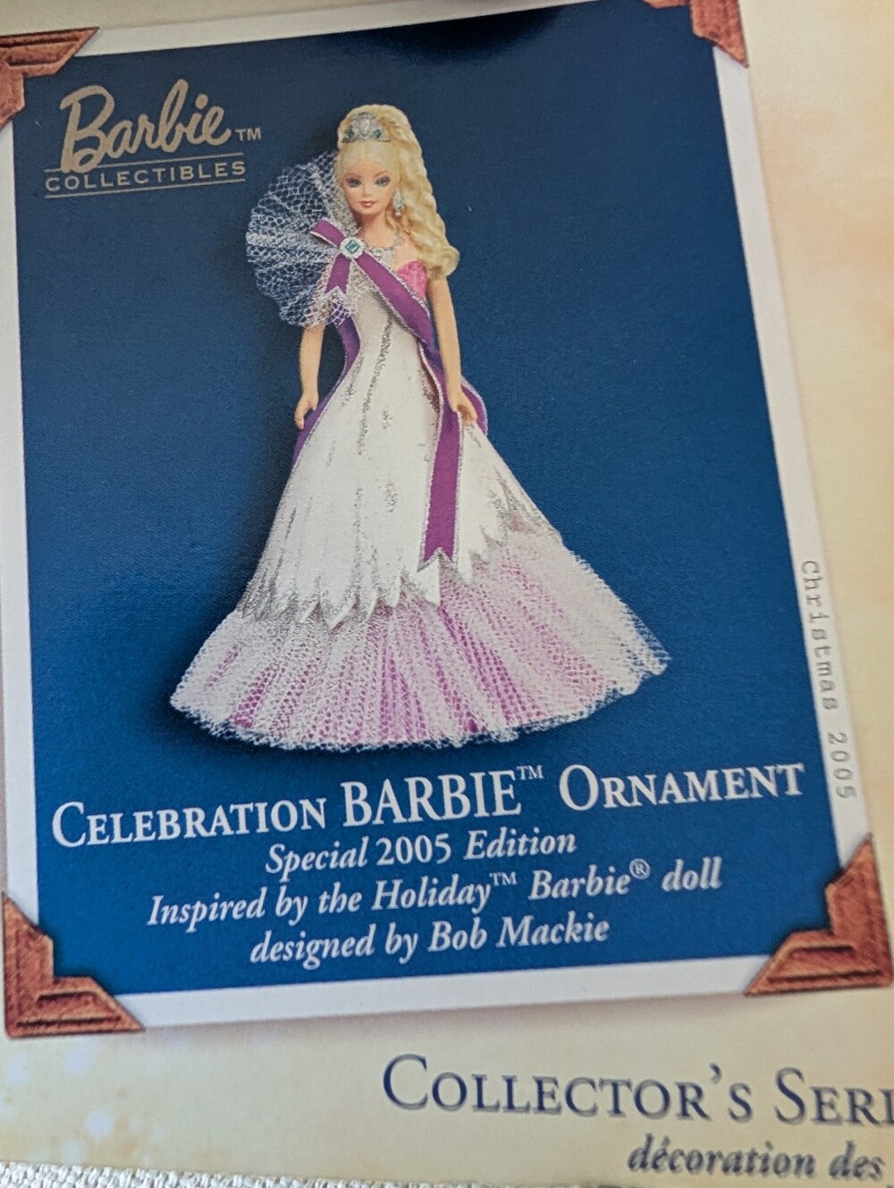 Vintage 2005 Hallmark Keepsake Barbie Celebration Ornament - Pink and White - Picture 3 of 10